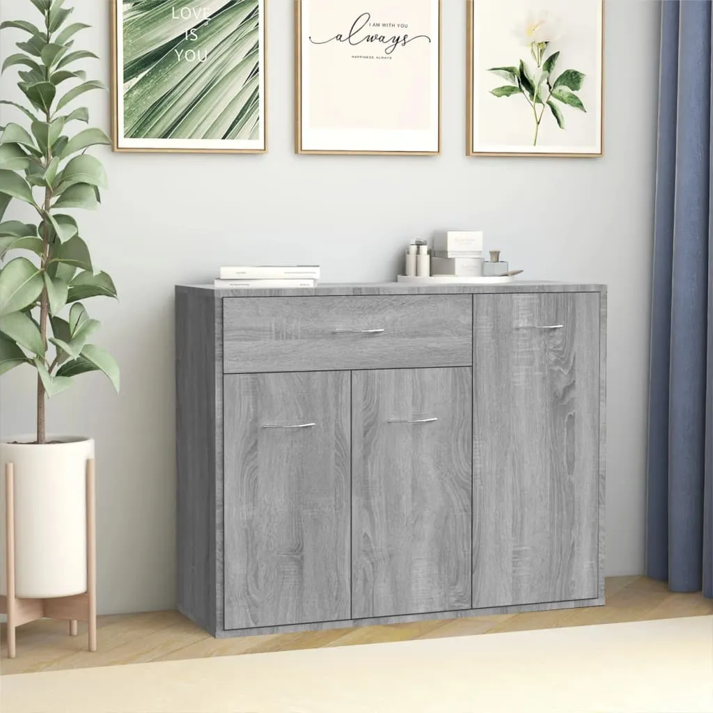 vidaXL Credenza Grigio Sonoma 88x30x70 cm in Legno Ingegnerizzato