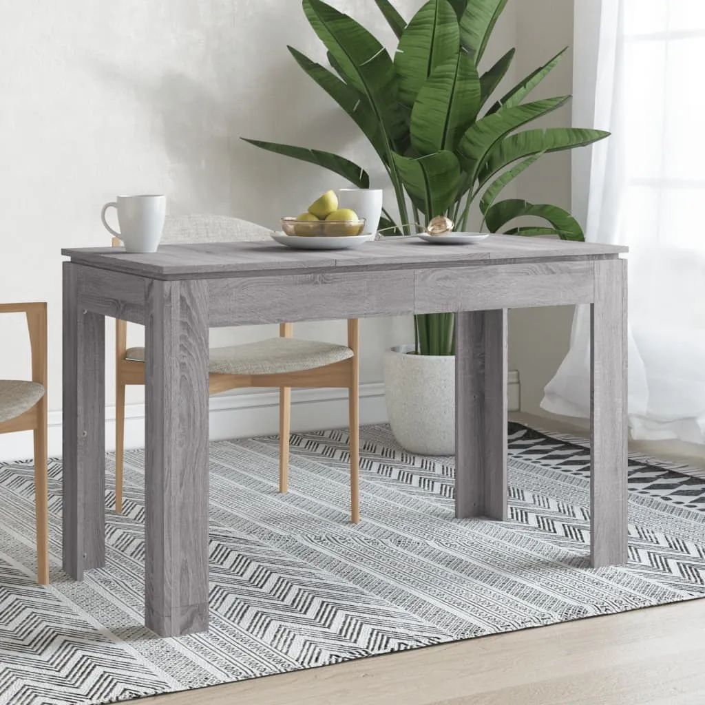 vidaXL Tavolo da Pranzo Grigio Sonoma 120x60x76 cm Legno Multistrato