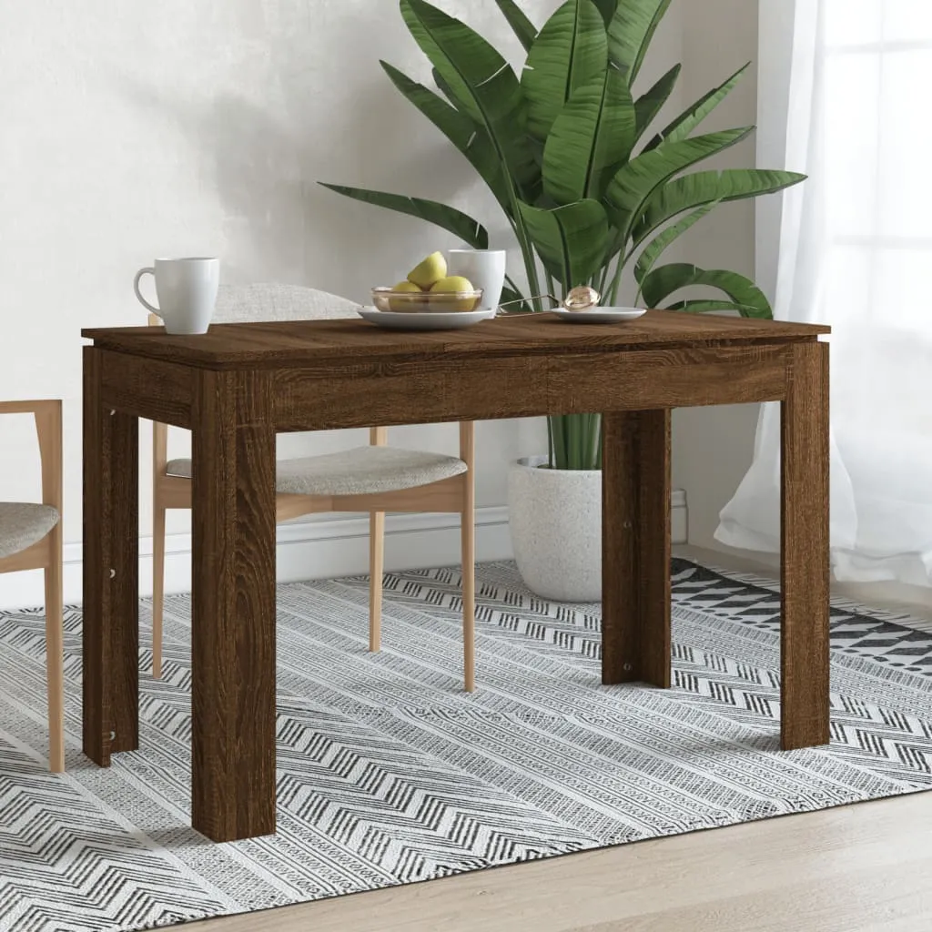 vidaXL Tavolo da Pranzo Rovere Marrone 120x60x76 cm Legno Multistrato