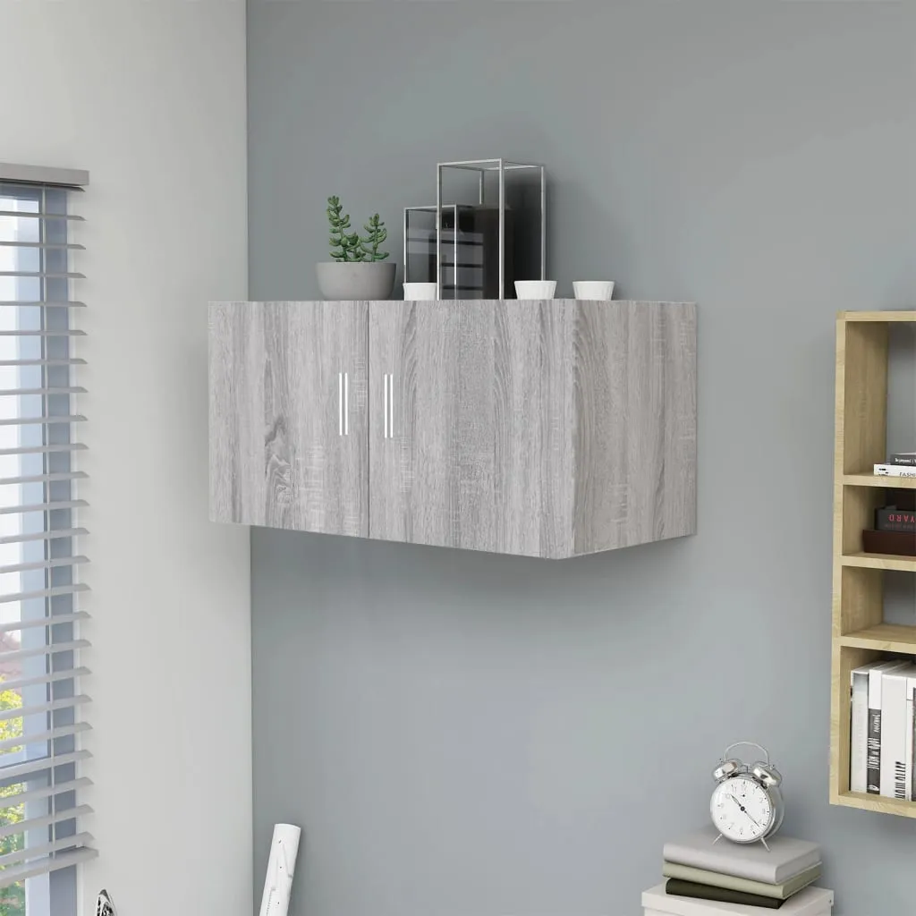 vidaXL Armadietto da Parete Grigio Sonoma 80x39x40cm Legno Multistrato