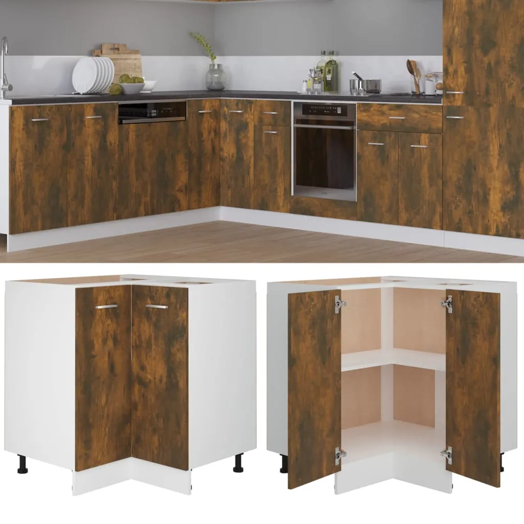 vidaXL Armadietto Cucina Rovere Fumo 75,5x75,5x80,5 cm in Legno