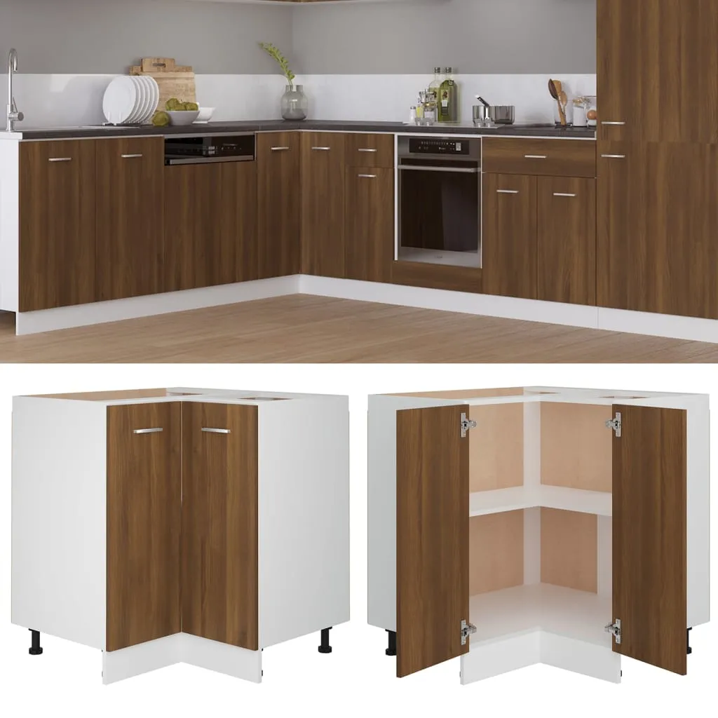 vidaXL Armadietto Cucina Rovere Marrone 75,5x75,5x80,5 cm in Legno