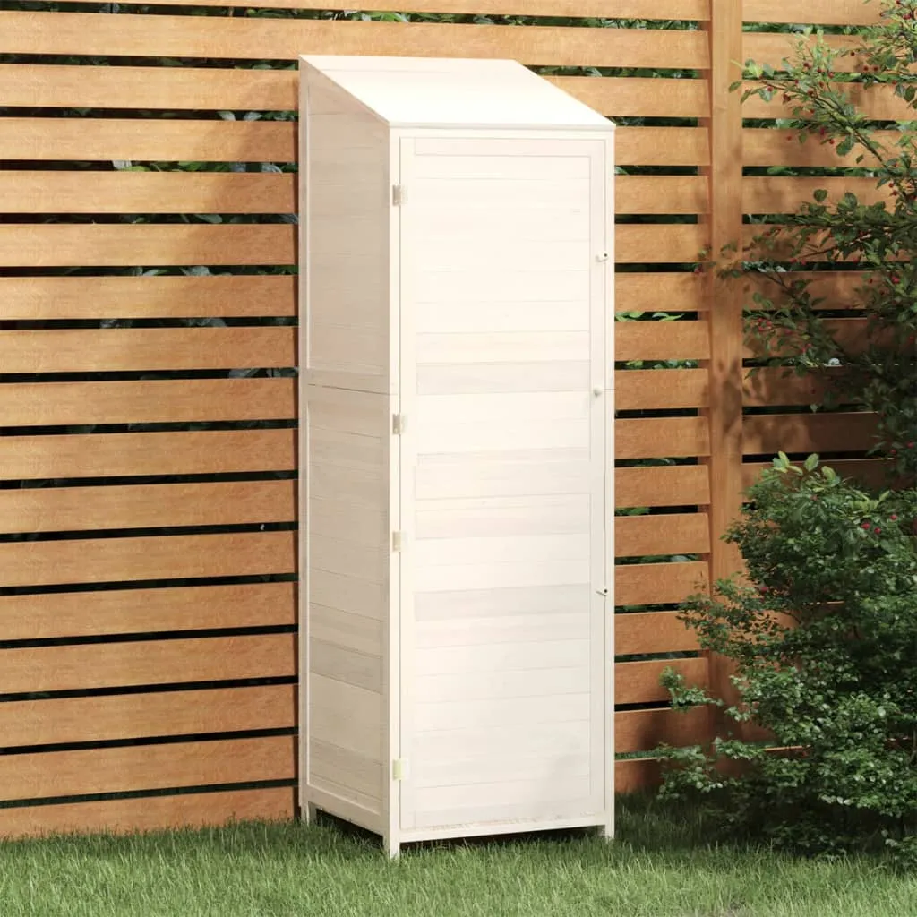 vidaXL Capanno da Giardino Bianco 55x52x174,5 cm Legno Massello Abete