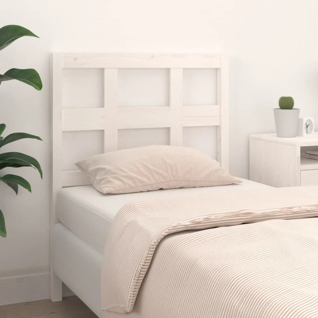 vidaXL Testiera per Letto Bianca 105,5x4x100 cm Legno Massello di Pino