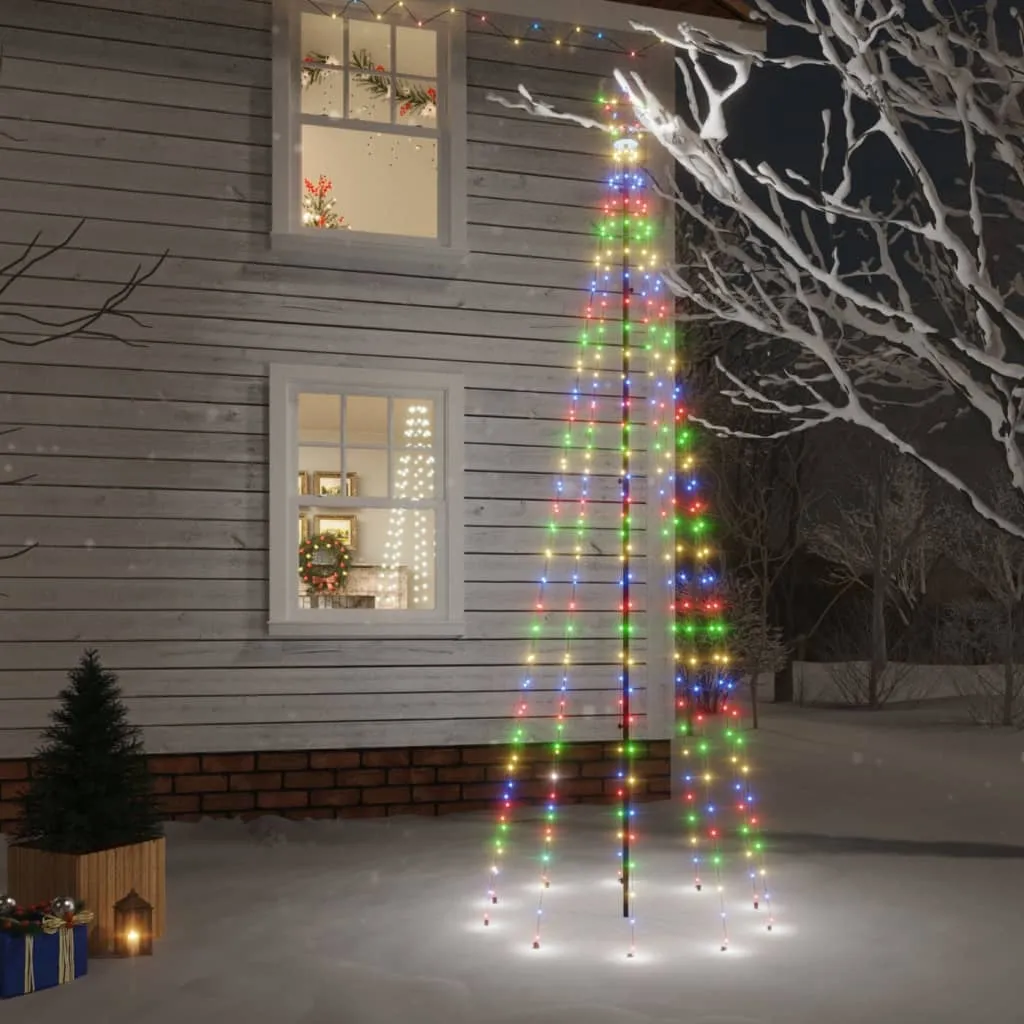 vidaXL Albero di Natale con Puntale Colorato 310 LED 300 cm