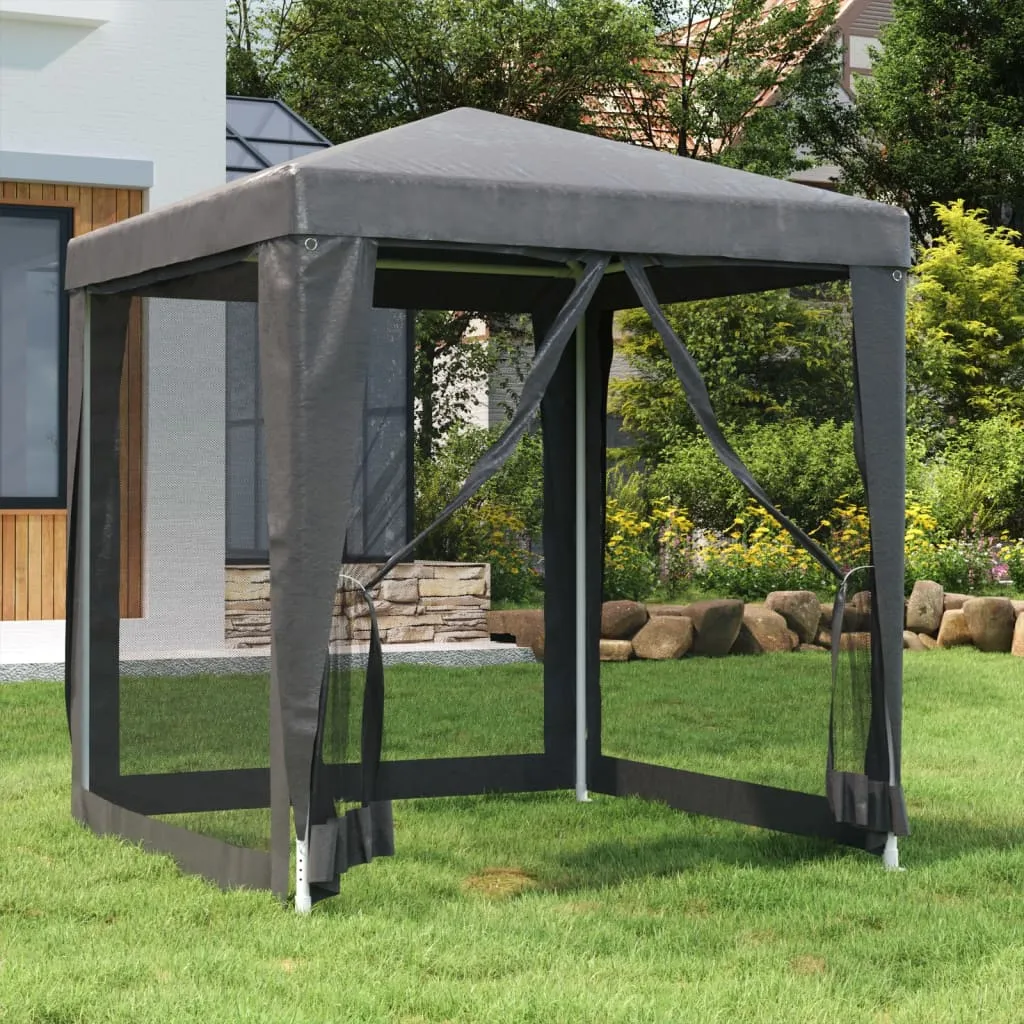 vidaXL Tenda per Feste 4 Pareti Laterali in Rete Antracite 2x2 m HDPE