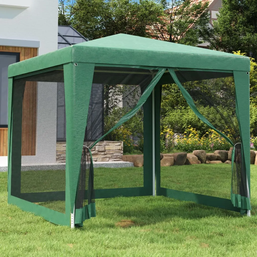 vidaXL Tenda per Feste con 4 Pareti in Rete Verde 2,5x2,5 m in HDPE