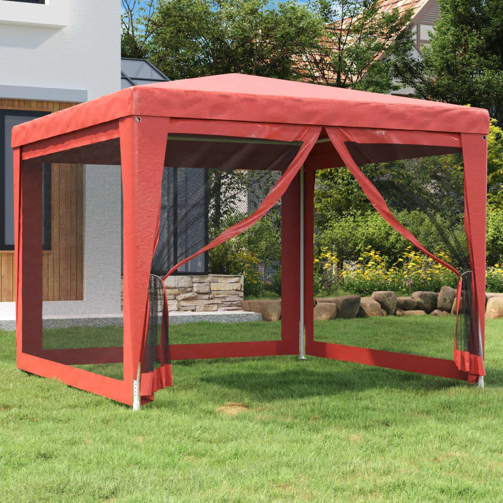 vidaXL Tenda per Feste con Pareti Laterali in Rete 3x3 m HDPE