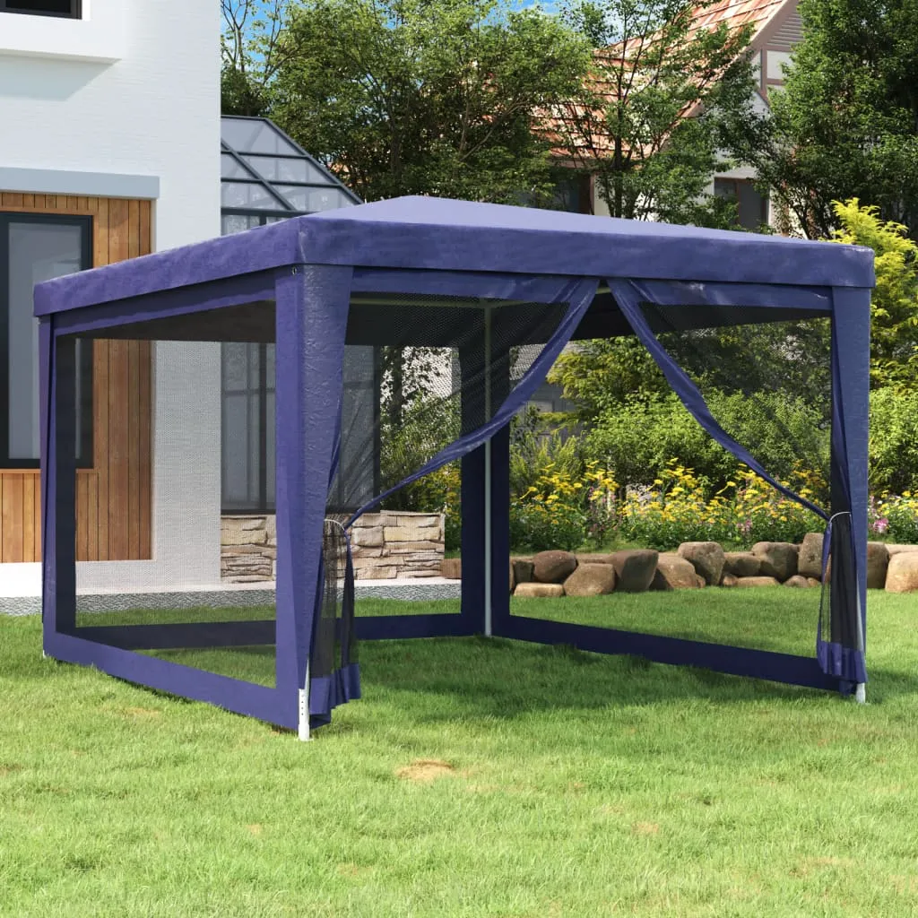 vidaXL Tenda per Feste con 4 Pareti Laterali in Rete 3x4 m HDPE