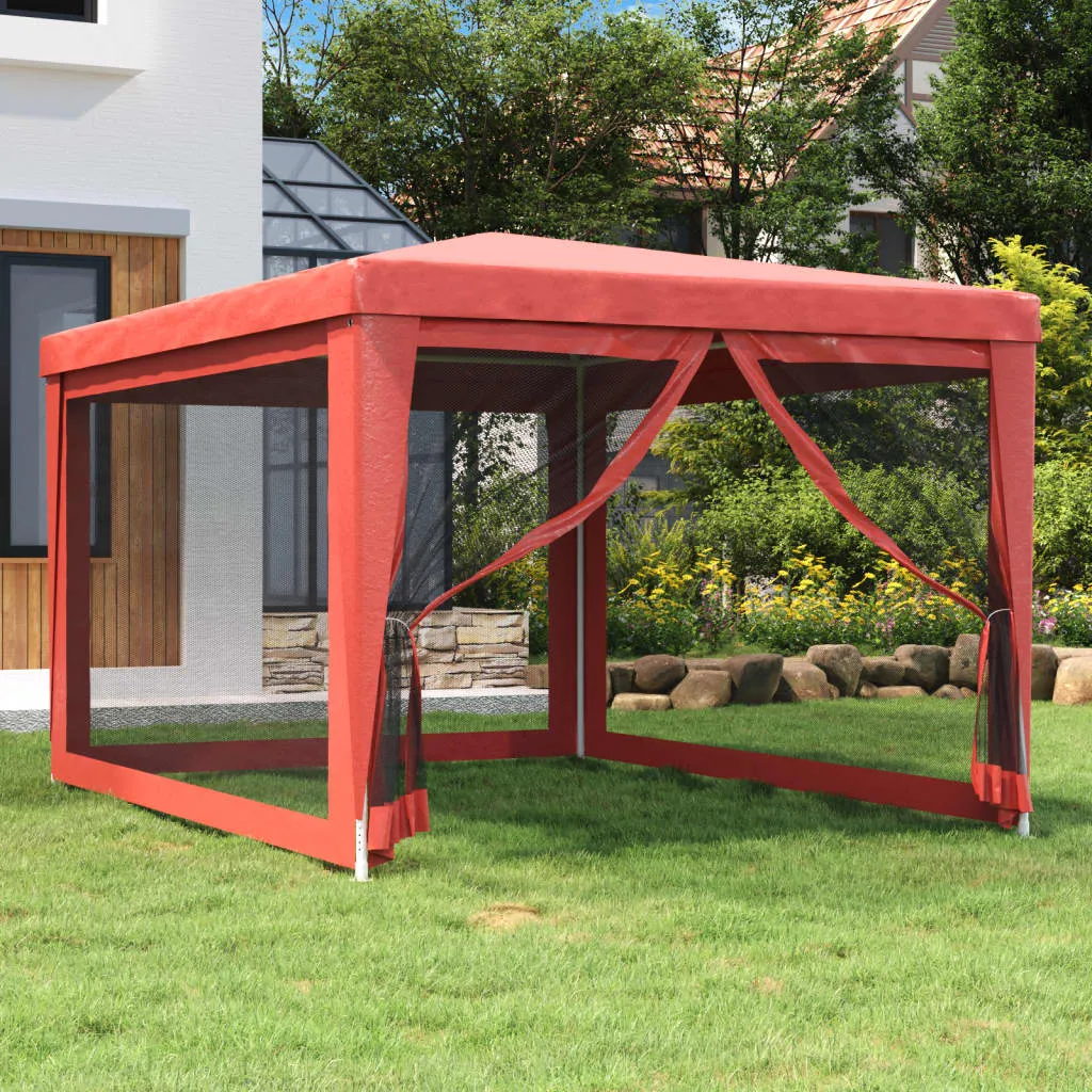 vidaXL Tenda per Feste con Pareti Laterali in Rete 3x4 m HDPE