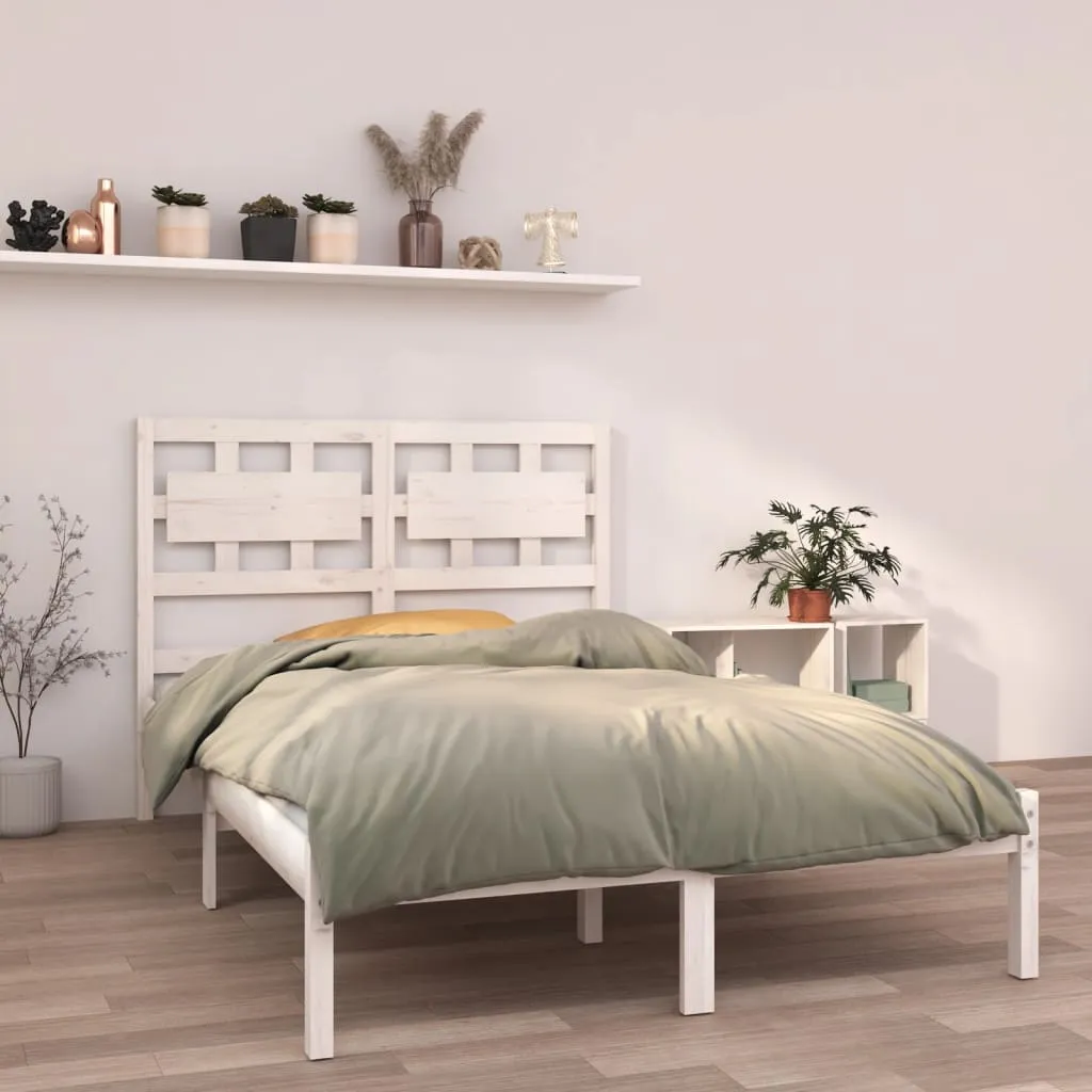 vidaXL Giroletto Bianco in Legno Massello 140x200 cm