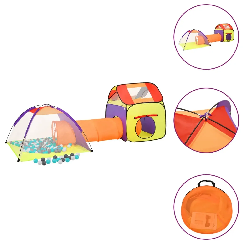 vidaXL Tenda da Gioco Bambini 250 Palline Multicolore 338x123x111 cm