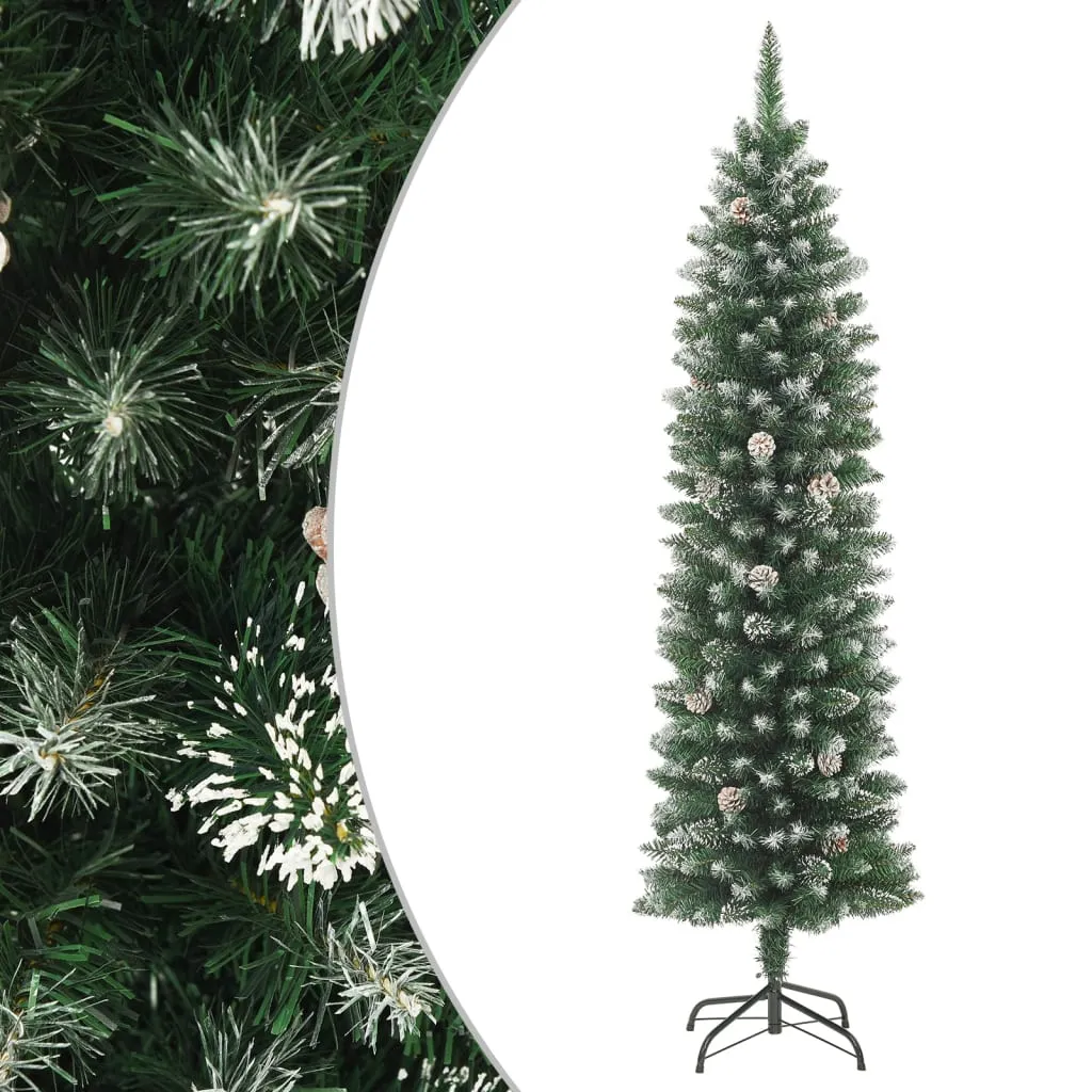 vidaXL Albero di Natale Artificiale Sottile con Base 120 cm PVC