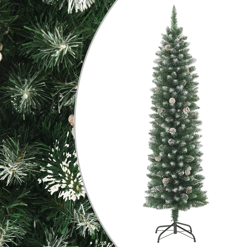 vidaXL Albero di Natale Artificiale Sottile con Base 150 cm PVC