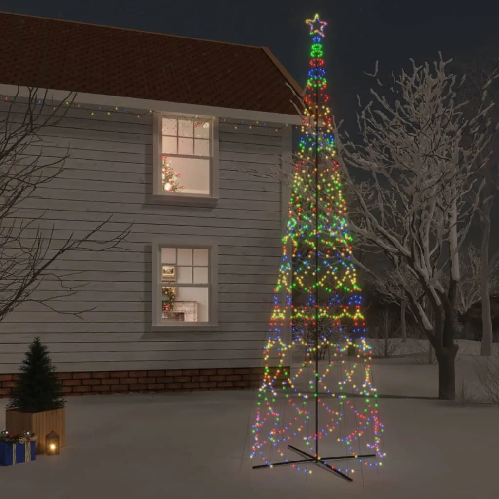 vidaXL Albero di Natale a Cono Colorato 3000 LED 230x800 cm