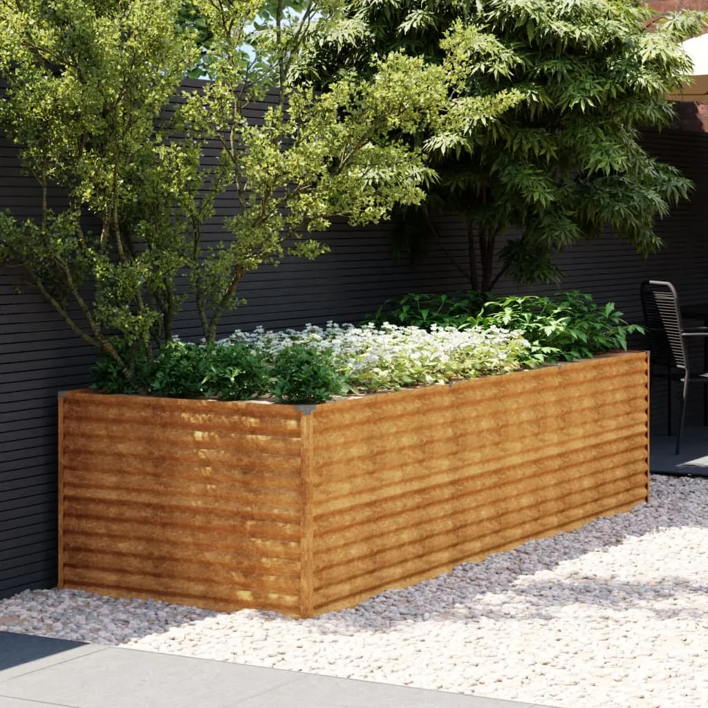 vidaXL Fioriera Rialzata da Giardino 290x100x69 cm in Acciaio Corten