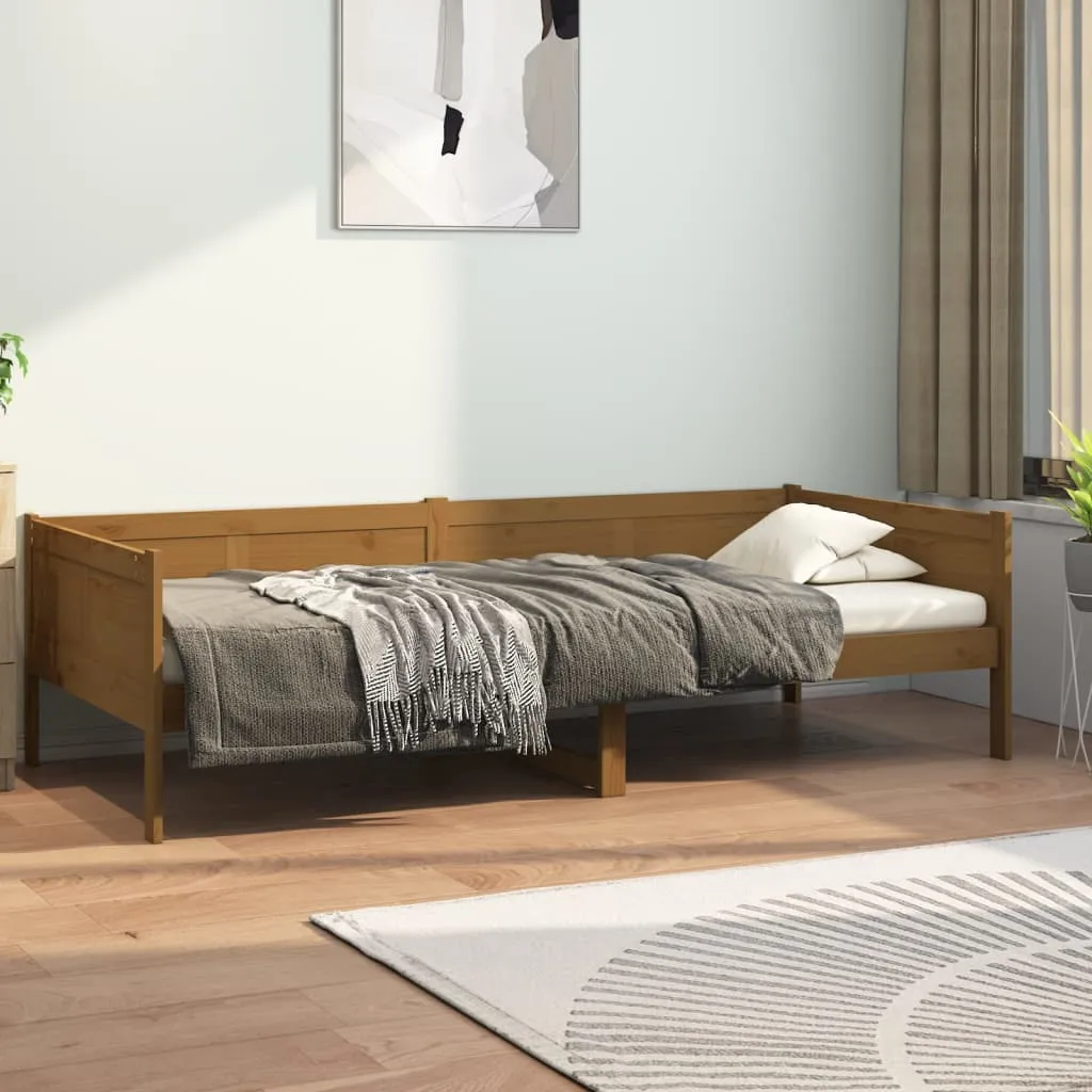 vidaXL Dormeuse Miele in Legno Massello di Pino 90x190 cm