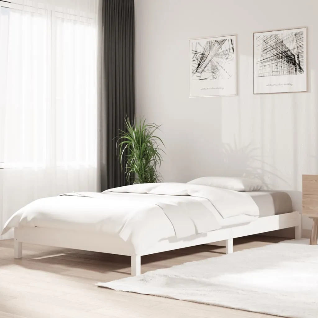 vidaXL Letto Impilabile Bianco 80x200cm in Legno Massello di Pino