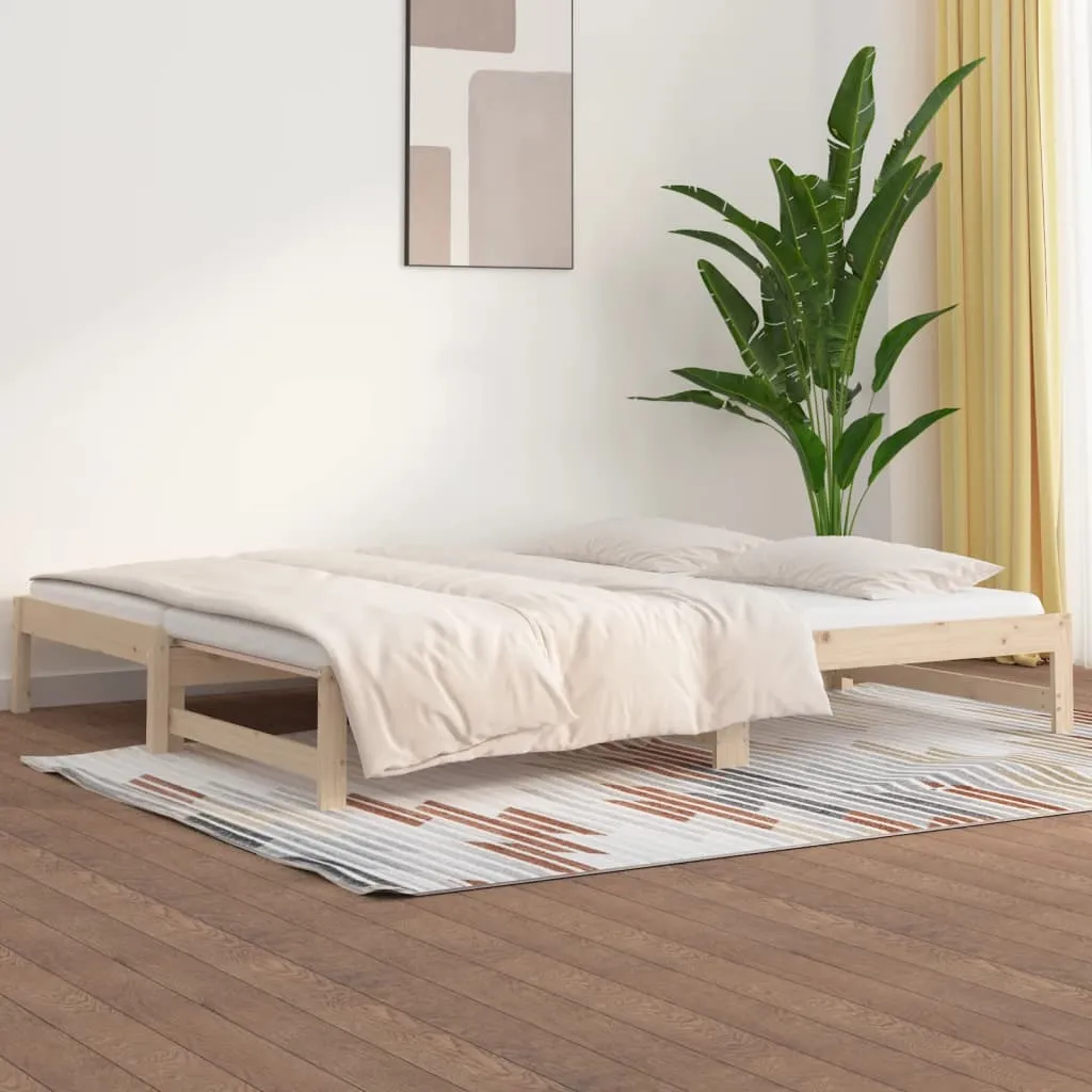 vidaXL Dormeuse Estraibile 2x(90x200) cm Legno Massello di Pino