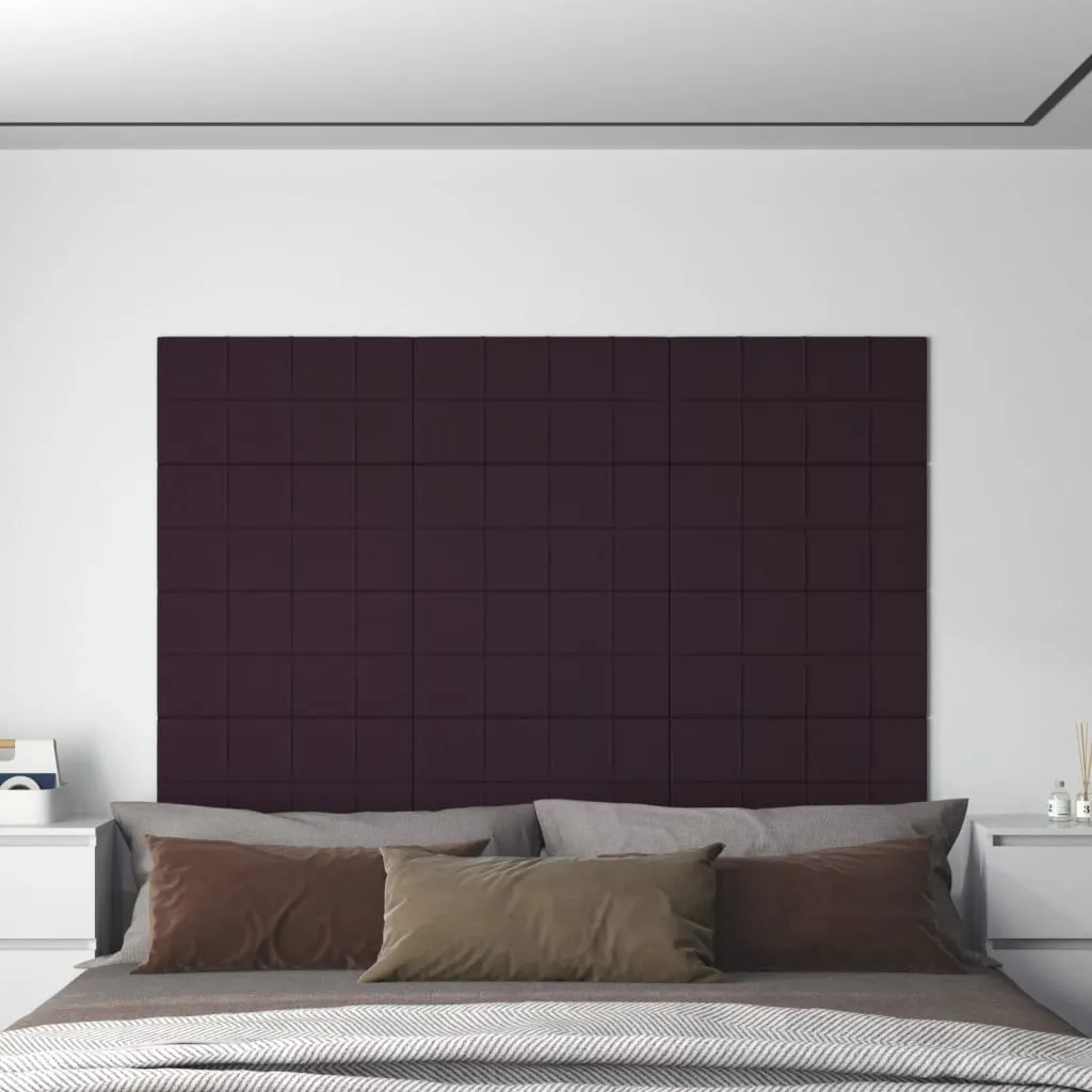 vidaXL Pannelli Murali 12 pz Viola 60x30 cm in Tessuto 2,16 m²