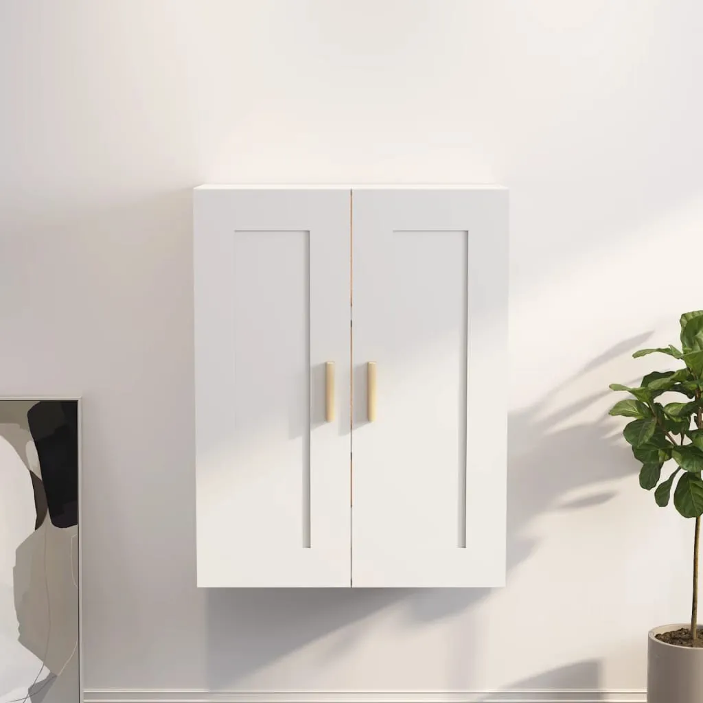 vidaXL Mobile a Parete Bianco 69,5x32,5x90 cm in Legno Multistrato