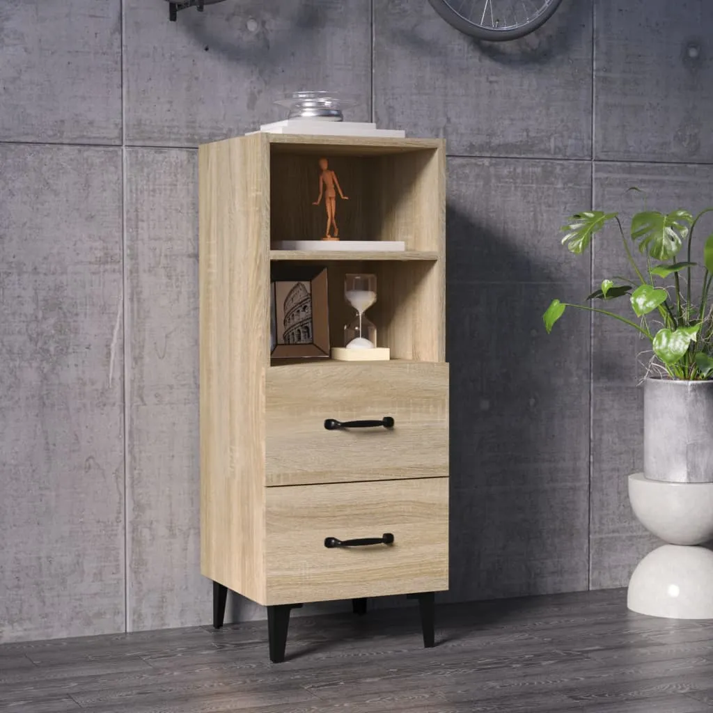 vidaXL Credenza Rovere Sonoma 34,5x34x90 cm in Legno Multistrato