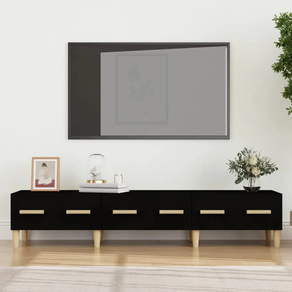 vidaXL Mobile Porta TV Nero 150x34,5x30 cm in Legno Multistrato