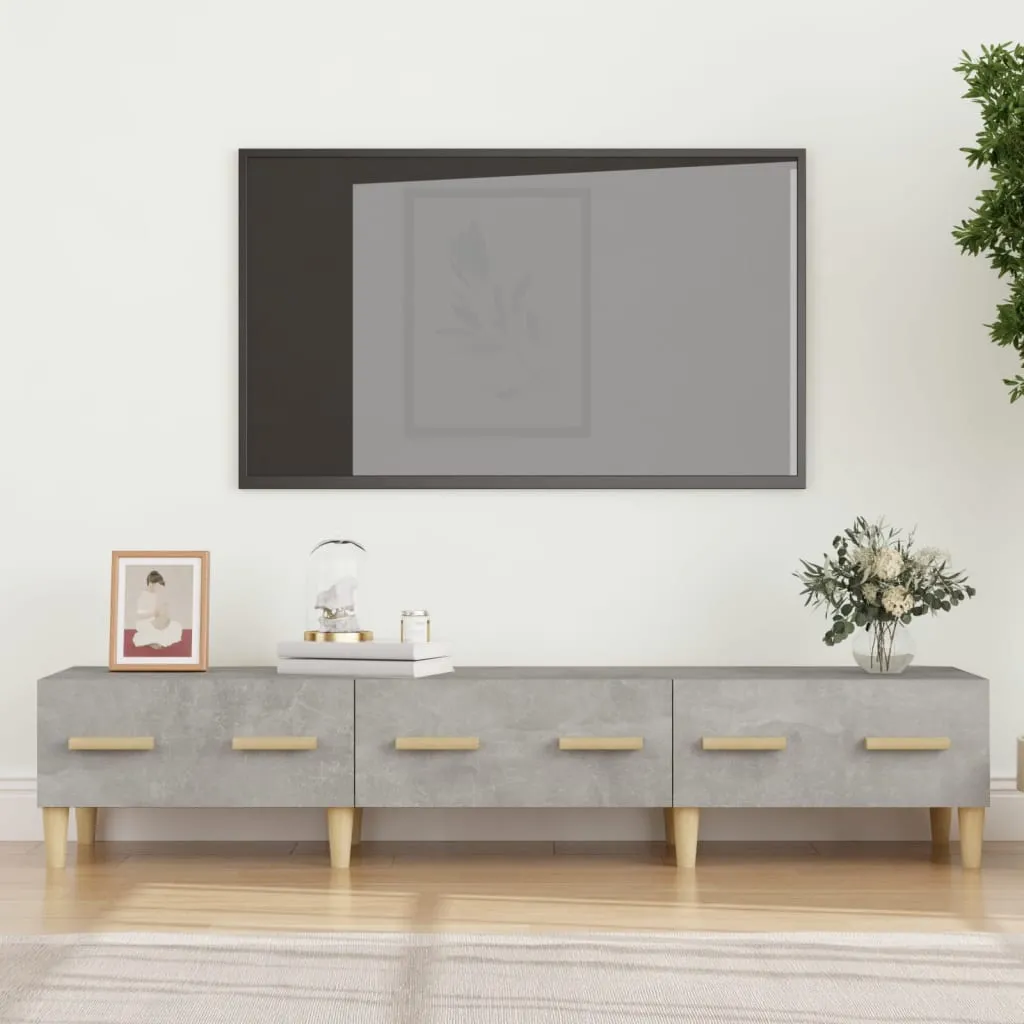 vidaXL Mobile Porta TV Grigio Cemento 150x34,5x30 cm Legno Multistrato