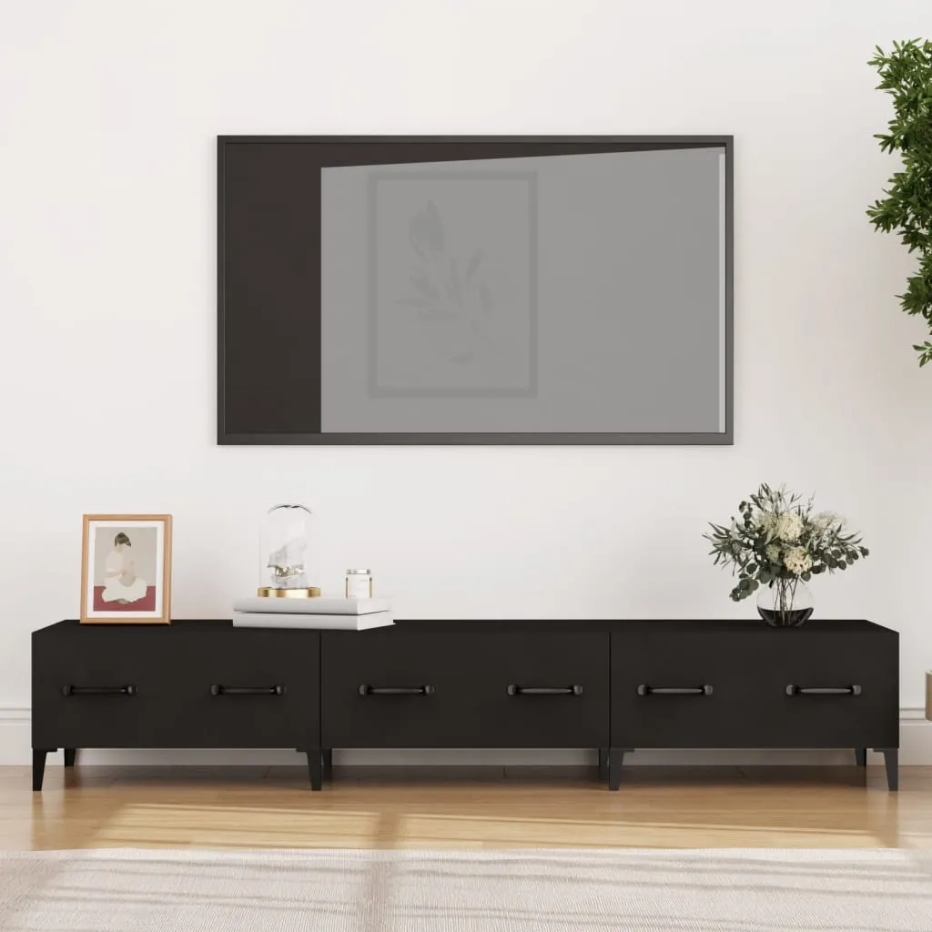 vidaXL Mobile Porta TV Nero 150x34,5x30 cm in Legno Multistrato