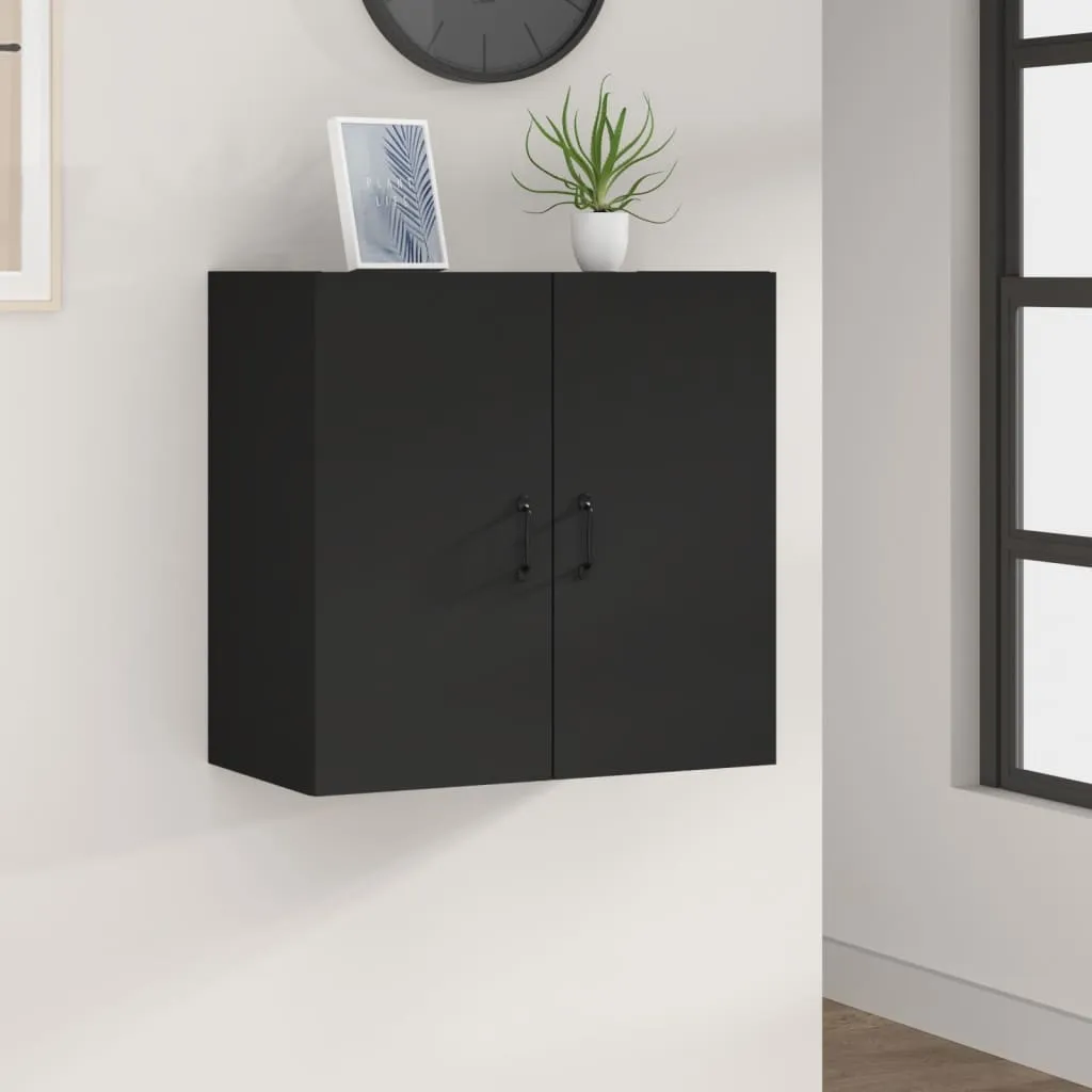 vidaXL Armadietto a Muro Nero 60x31x60 cm in Legno Multistrato