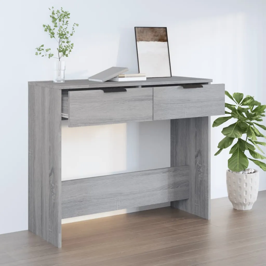 vidaXL Tavolino Consolle Grigio Sonoma 90x36x75 cm Legno Multistrato