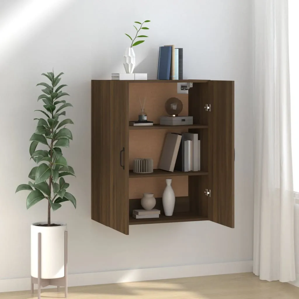 vidaXL Mobile Pensile Rovere Marrone 69,5x34x90cm in Legno Multistrato