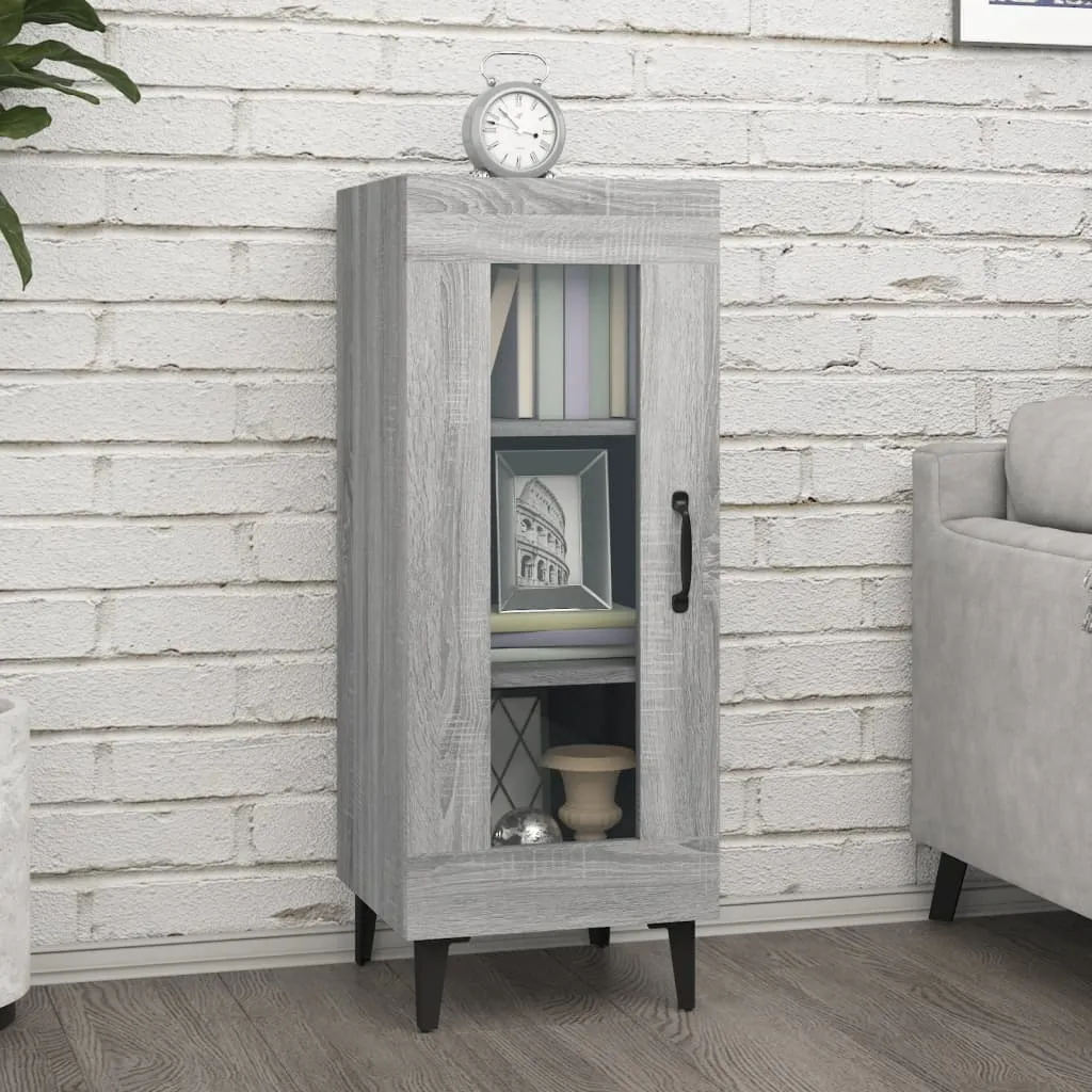 vidaXL Credenza Grigio Sonoma 34,5x34x90 cm in Legno Multistrato