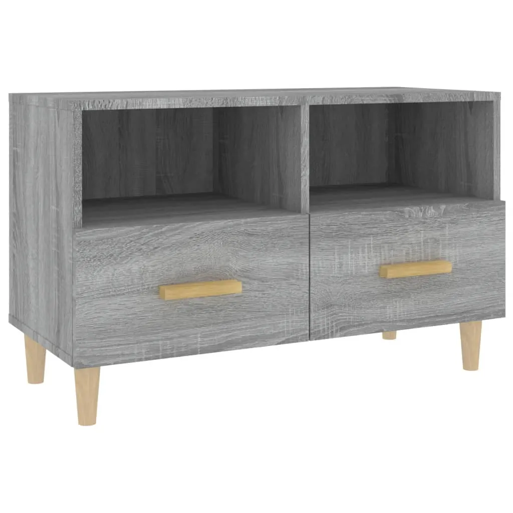 vidaXL Mobile Porta TV Grigio Sonoma 80x36x50 cm in Legno Multistrato