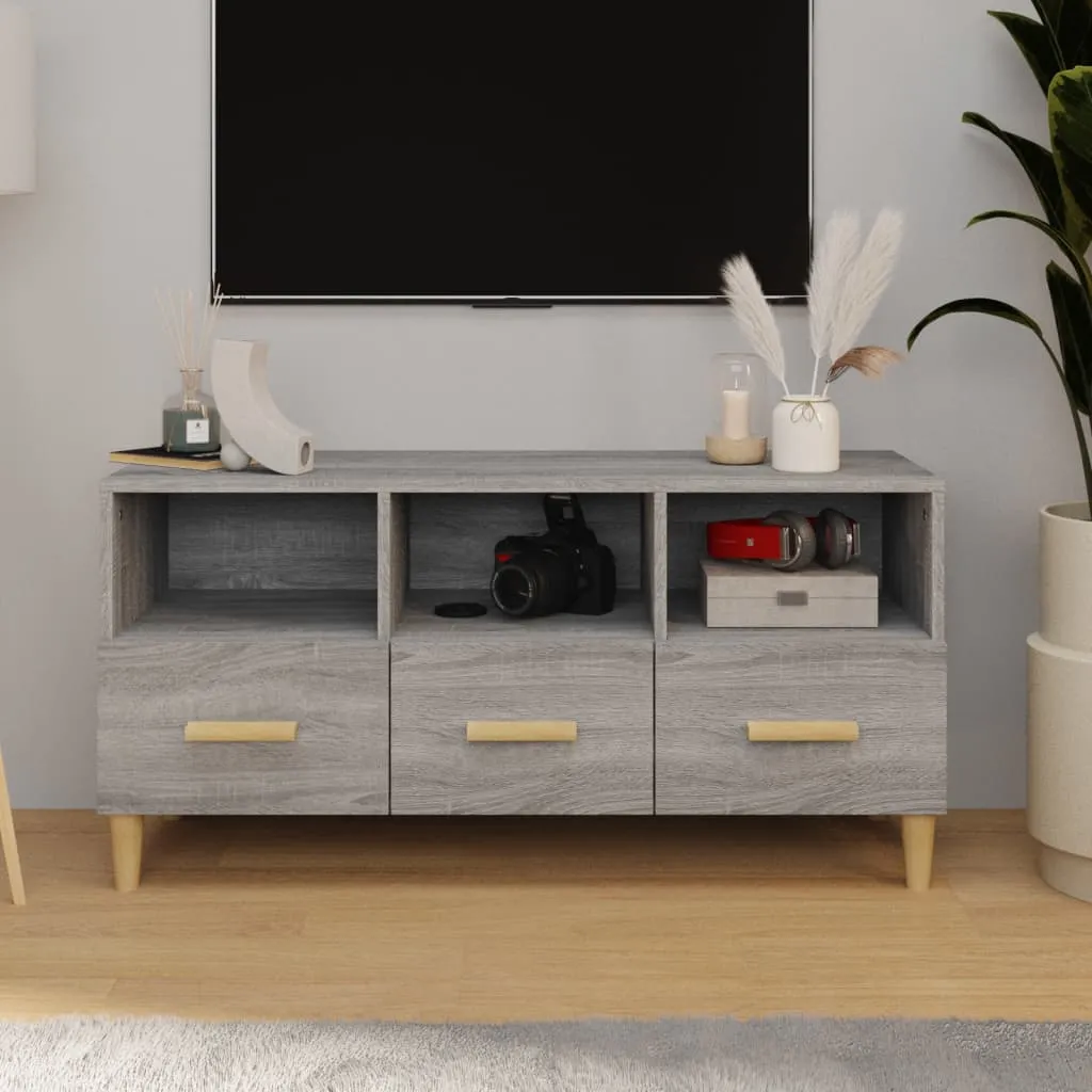 vidaXL Mobile TV Grigio Sonoma 102x36x50 cm in Legno Multistrato