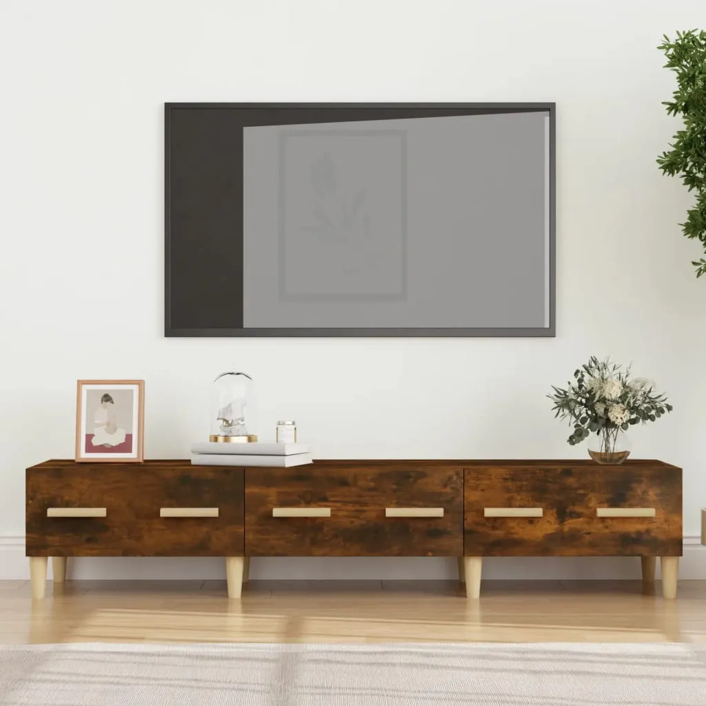 vidaXL Mobile TV Rovere Fumo 150x34,5x30 cm in Legno Multistrato