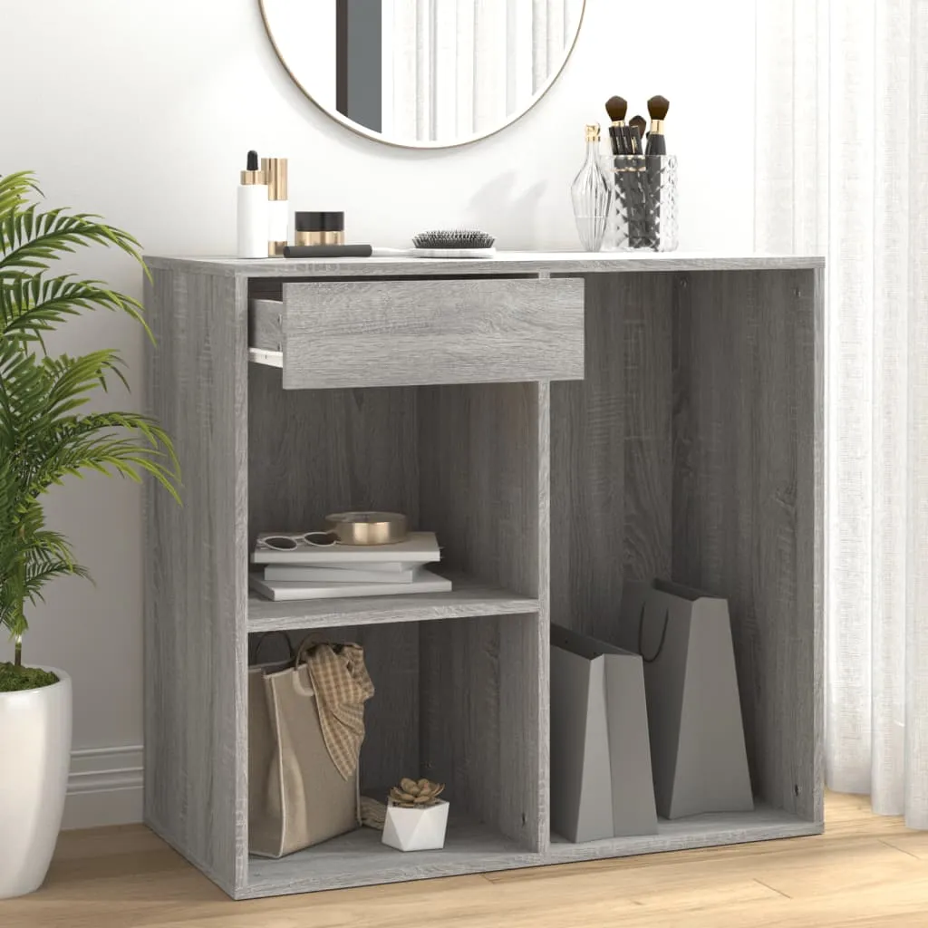 vidaXL Armadietto Cosmetici Grigio Sonoma 80x40x75cm Legno Multistrato