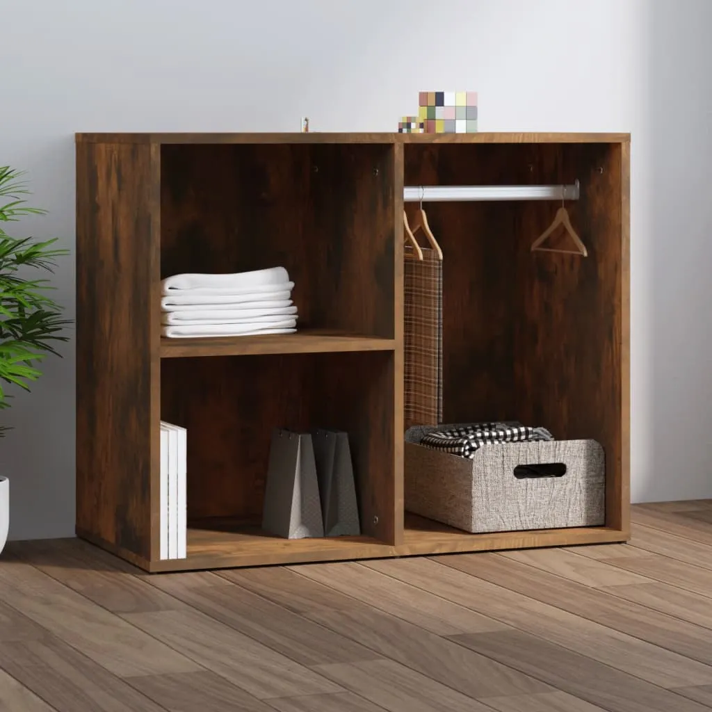 vidaXL Armadietto Cosmetici Rovere Fumo 80x40x65 cm Legno Multistrato