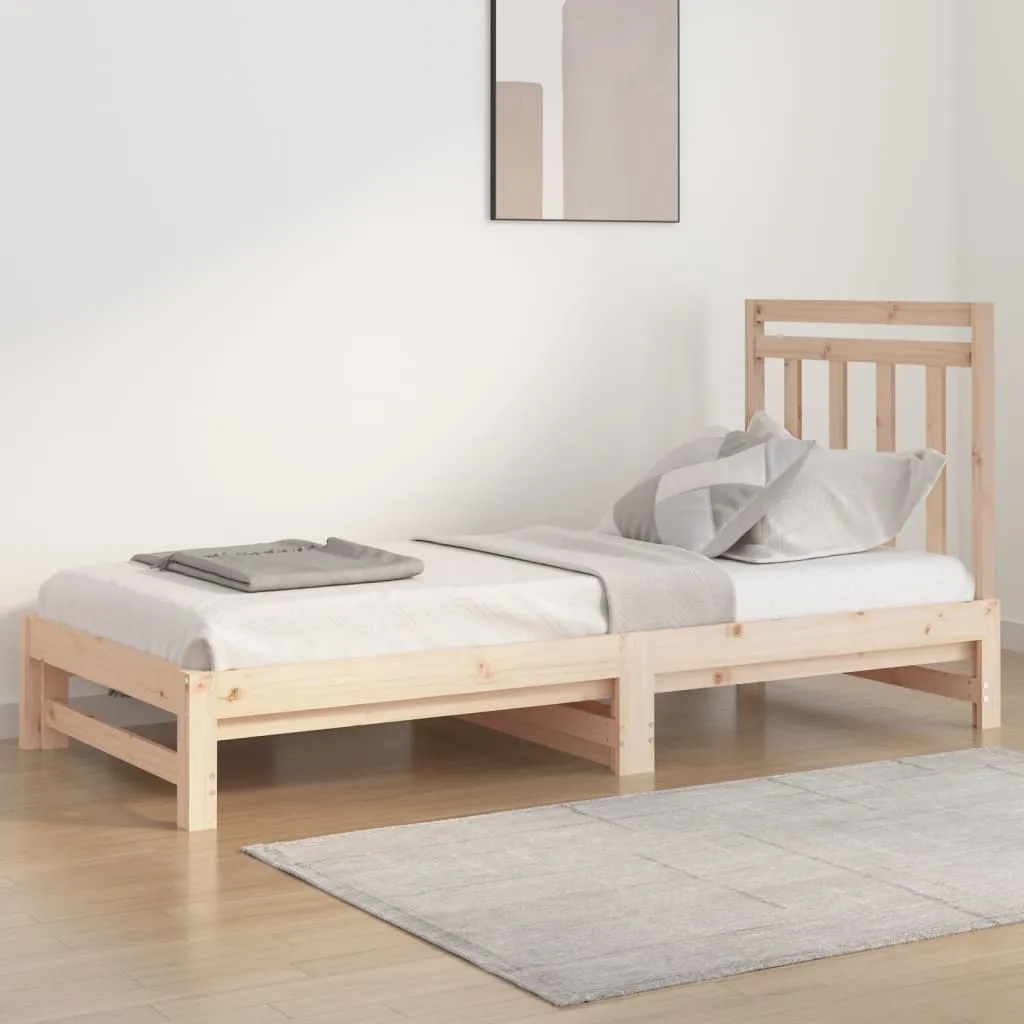 vidaXL Dormeuse Estraibile 2x(90x200) cm Legno Massello di Pino