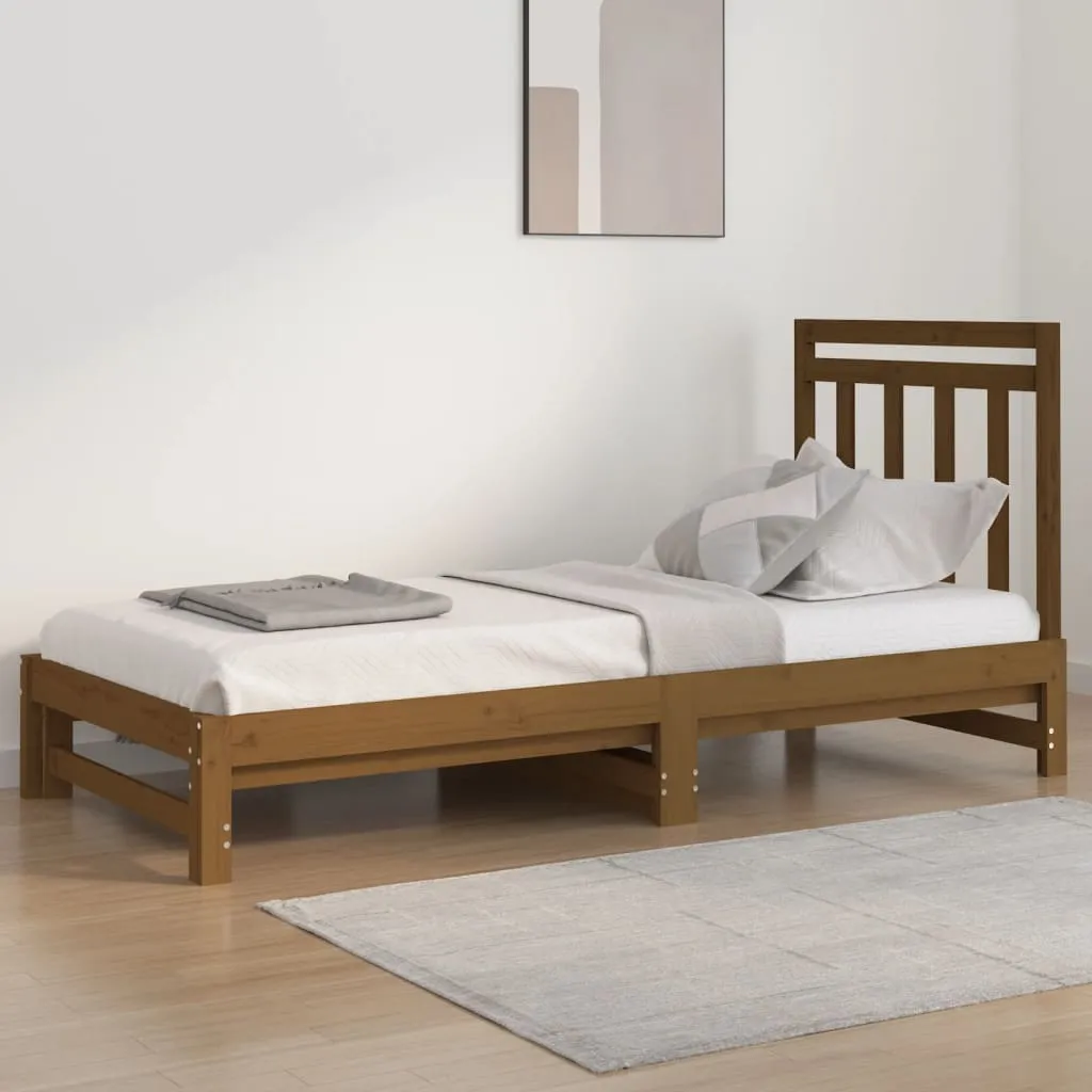 vidaXL Dormeuse Estraibile Miele 2x(90x200) cm Legno Massello di Pino