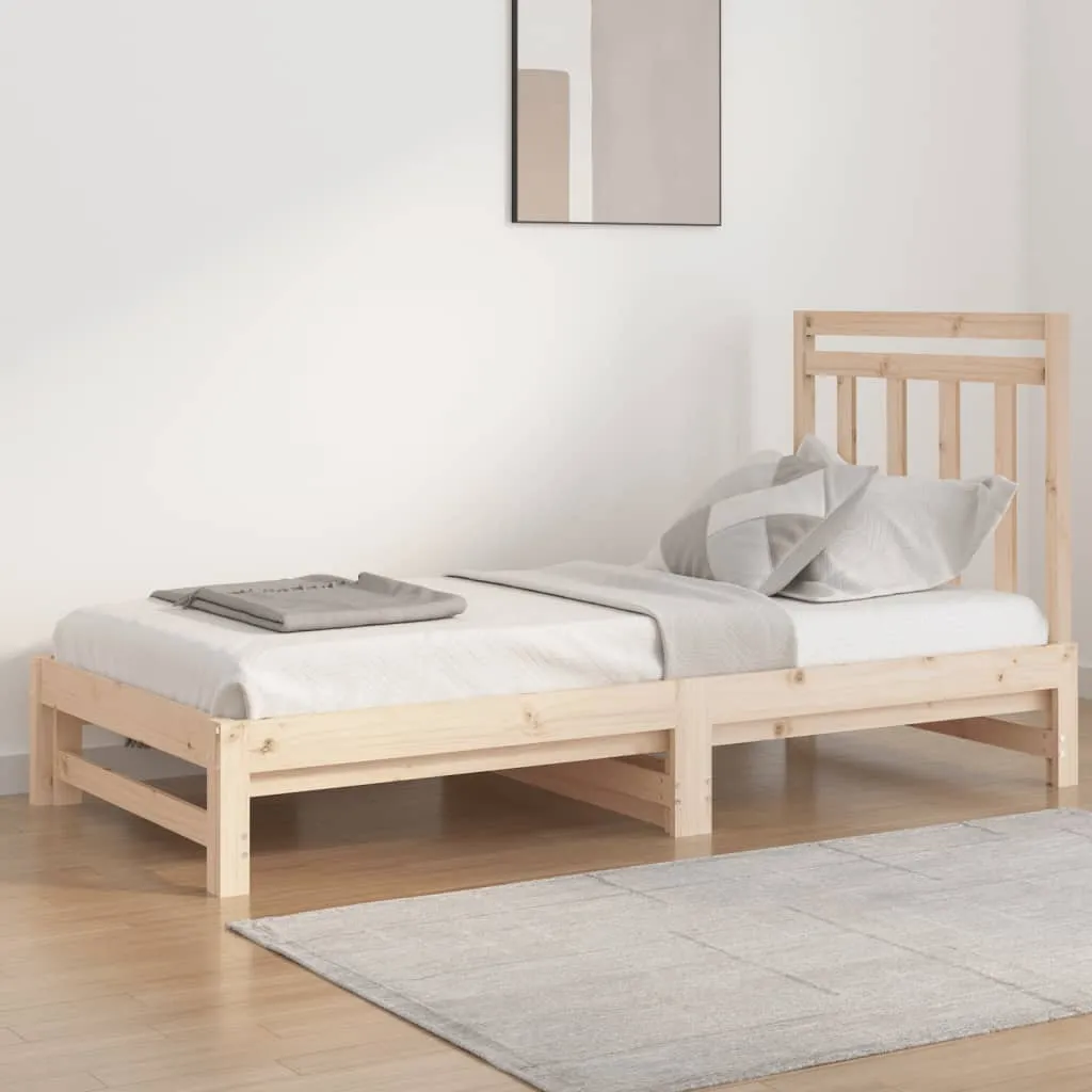 vidaXL Dormeuse Estraibile 2x(90x190) cm Legno Massello di Pino