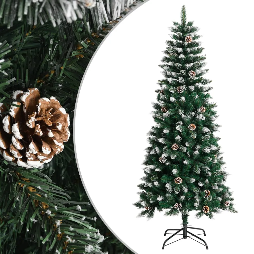 vidaXL Albero di Natale Artificiale con Base Verde 150 cm PVC