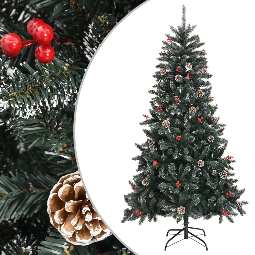 vidaXL Albero di Natale Artificiale con Base Verde 180 cm PVC