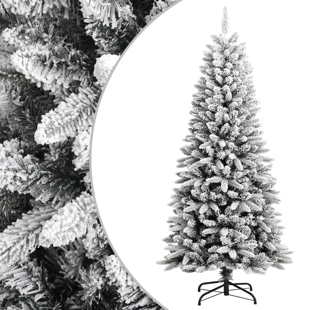 vidaXL Albero di Natale Artificiale con Neve Floccata 150 cm PVC e PE