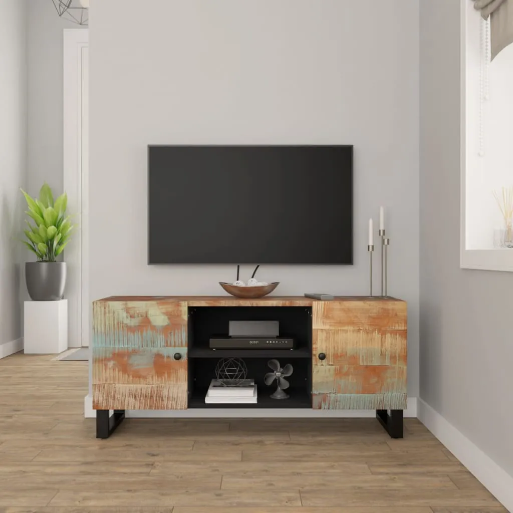 vidaXL Mobile Porta TV 105x33x46 cm in Legno Massello di Recupero