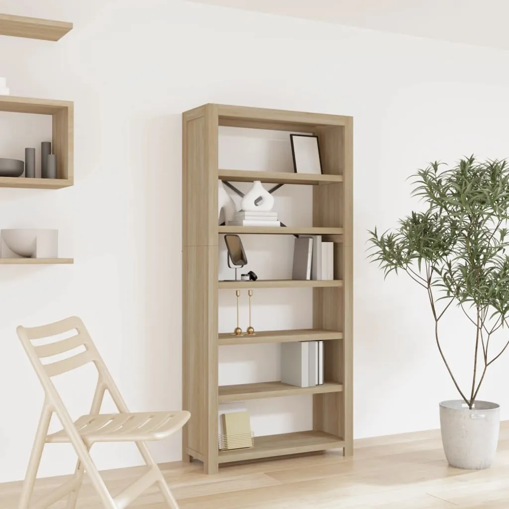 vidaXL Libreria a 6 Ripiani 80x30x170 cm in Legno Massello di Acacia