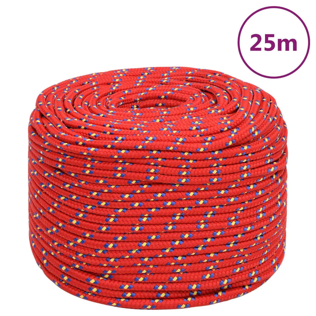 vidaXL Corda Nautica Rossa 6 mm 25 m in Polipropilene