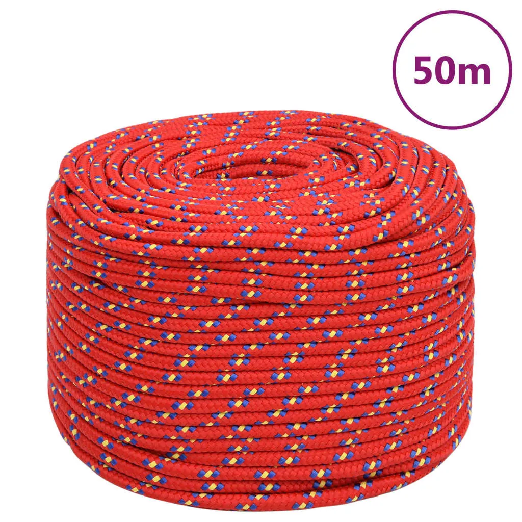 vidaXL Corda Nautica Rossa 6 mm 50 m in Polipropilene