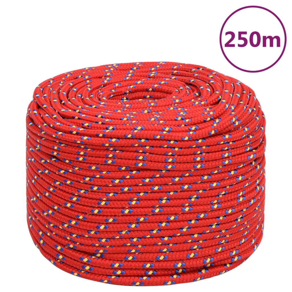 vidaXL Corda Nautica Rossa 6 mm 250 m in Polipropilene