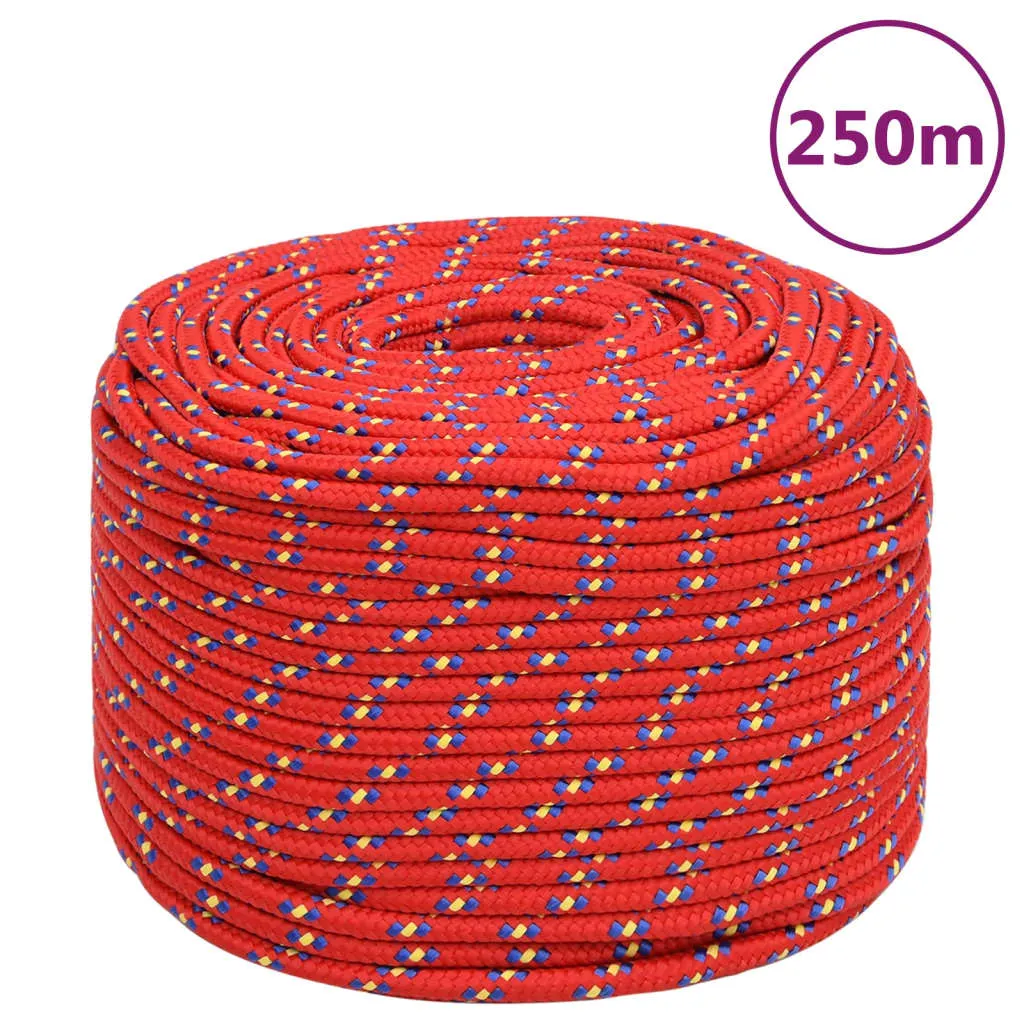 vidaXL Corda Nautica Rossa 8 mm 250 m in Polipropilene